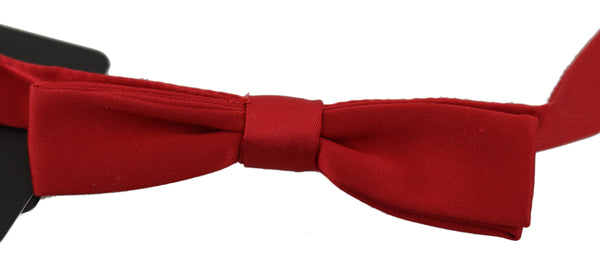 Elegant Red Silk Bow Tie Dolce & Gabbana