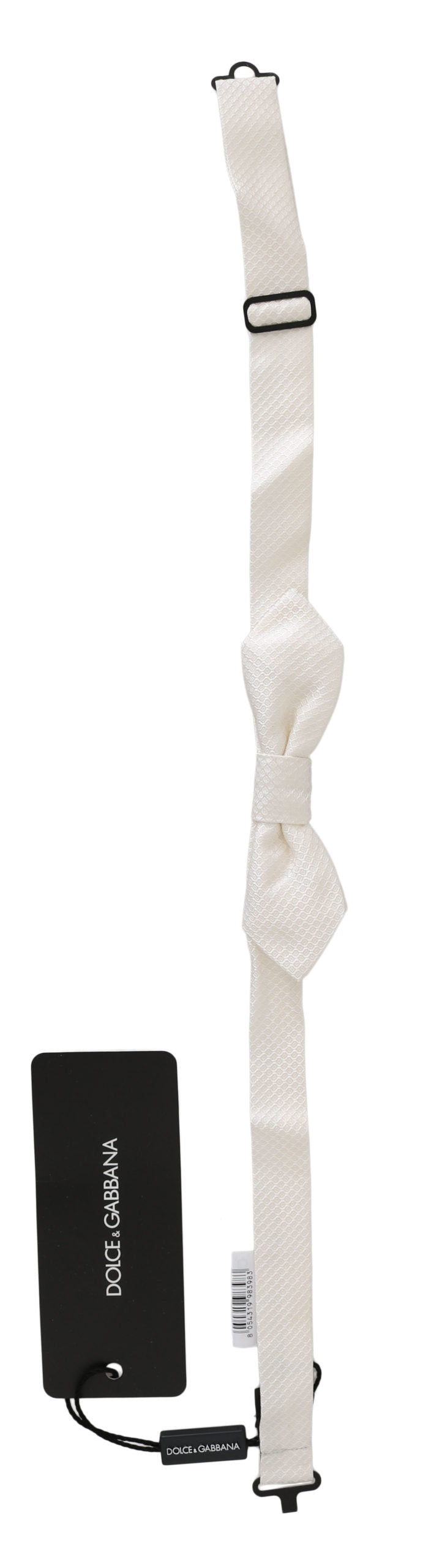 Elegant White Silk Bow Tie Dolce & Gabbana