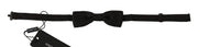 Elegant Black Polka Dot Silk Bow Tie Dolce & Gabbana