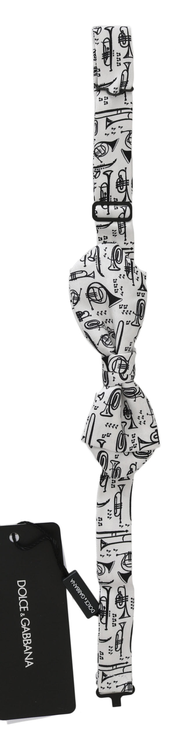 Elegant White Silk Bow Tie for Sophisticated Evenings Dolce & Gabbana