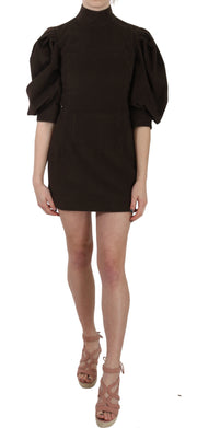 Chic Brown Corduroy Bodycon Mini Dress Dolce & Gabbana