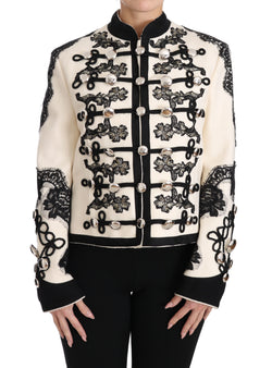 Elegant Off-White Baroque Jacket Dolce & Gabbana