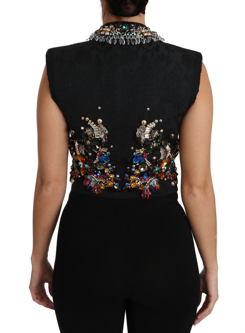 Enchanted Sicily Crystal-Embellished Vest Dolce & Gabbana