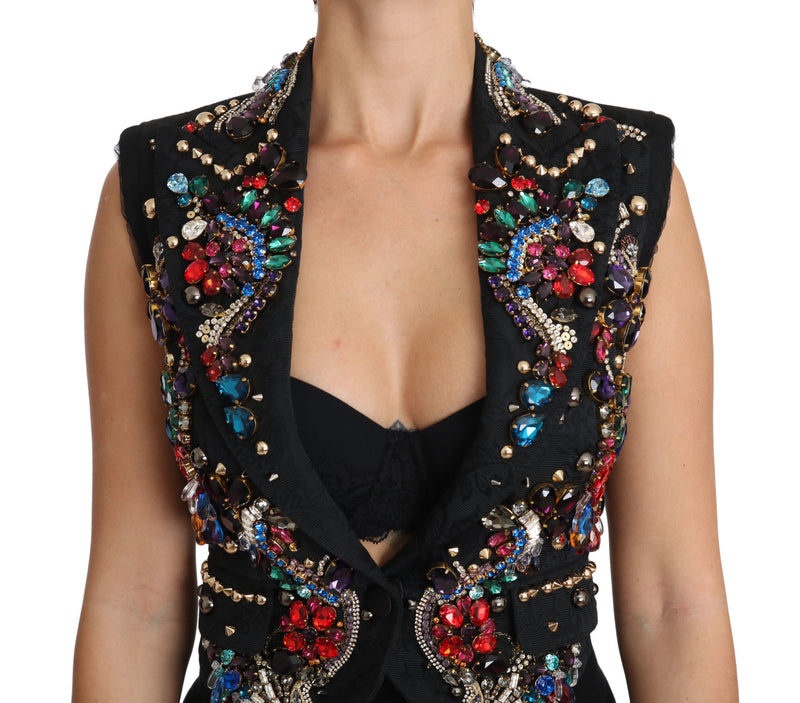 Enchanted Sicily Crystal-Embellished Vest Dolce & Gabbana