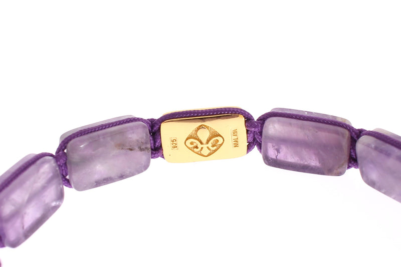 Dazzling Diamond Gold-Plated Amethyst Bracelet Nialaya