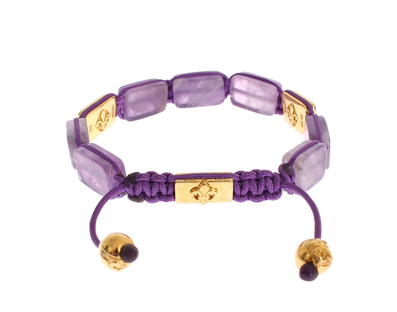 Dazzling Diamond Gold-Plated Amethyst Bracelet Nialaya