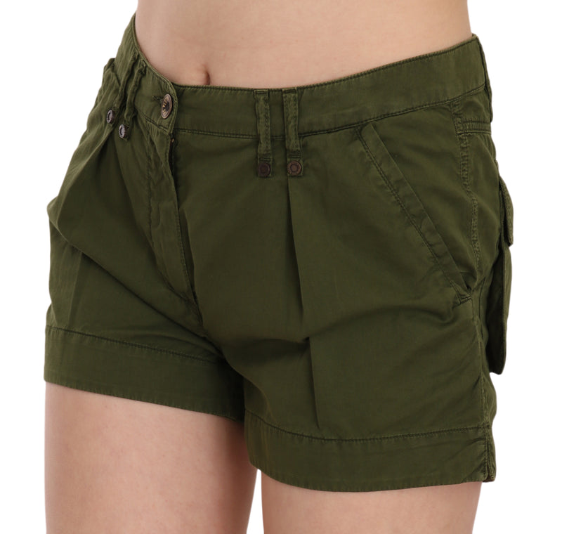 Emerald Mid Waist Cotton Shorts PLEIN SUD