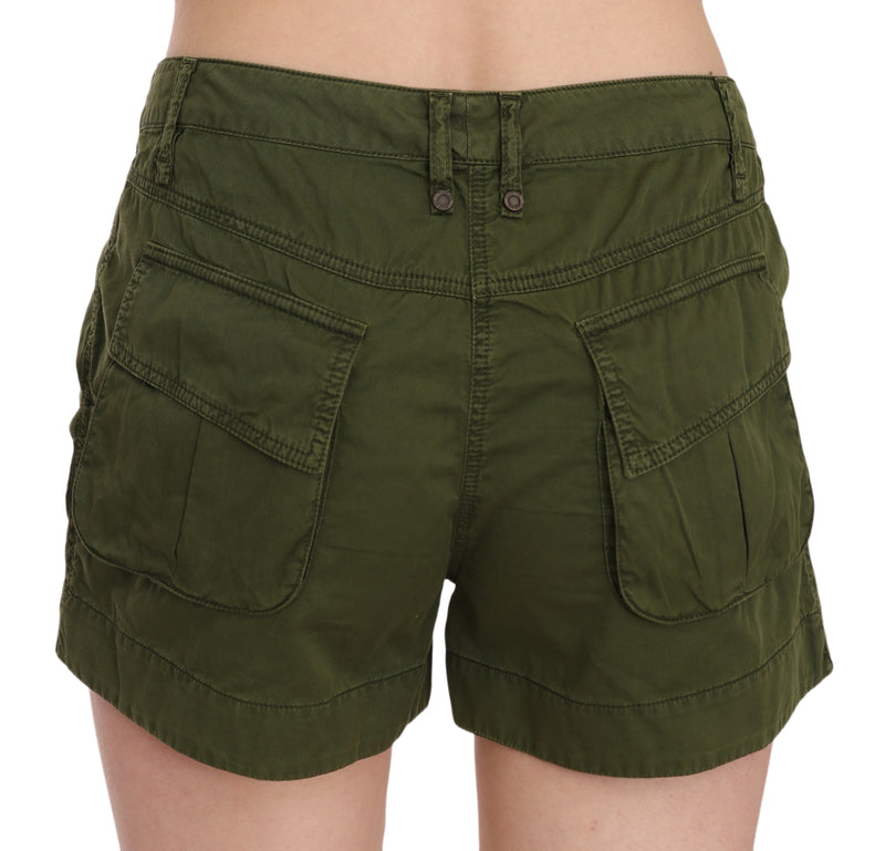 Emerald Mid Waist Cotton Shorts PLEIN SUD