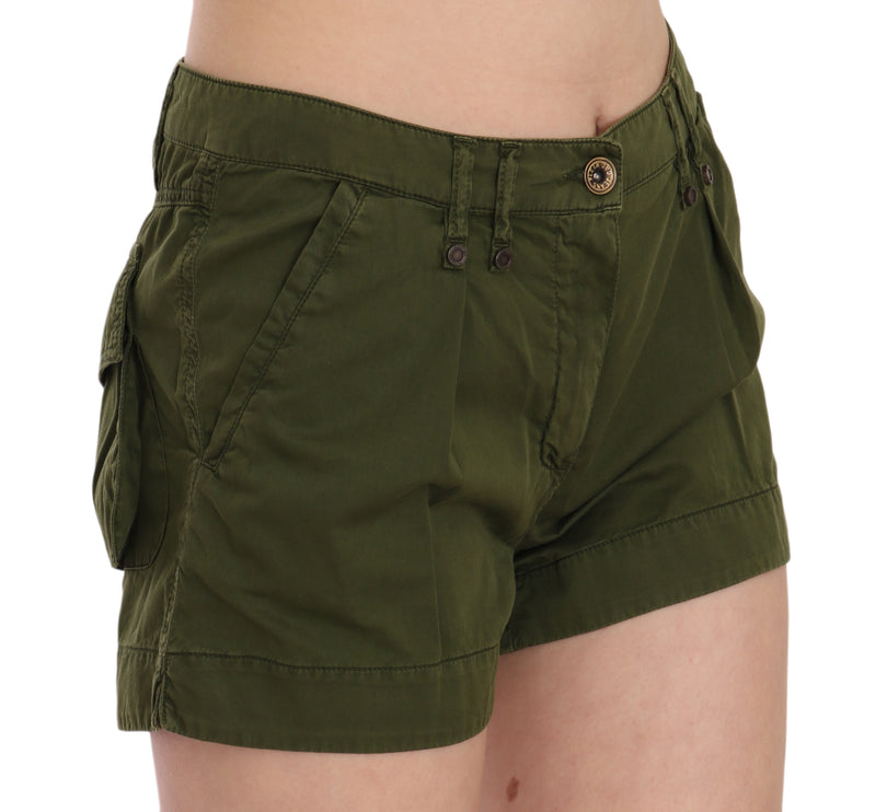 Emerald Mid Waist Cotton Shorts PLEIN SUD