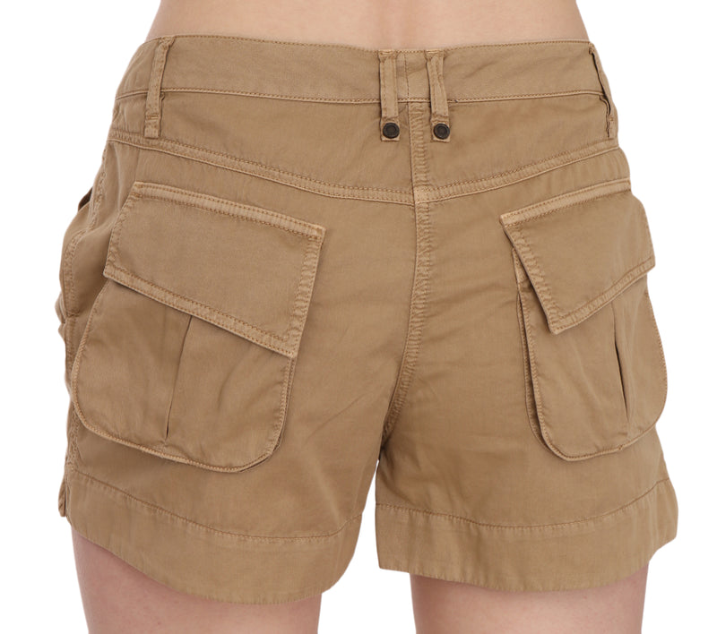 Chic Brown Mid Waist Mini Shorts PLEIN SUD