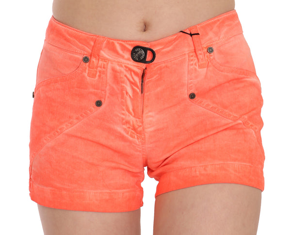 Chic Orange Mid Waist Mini Shorts PLEIN SUD