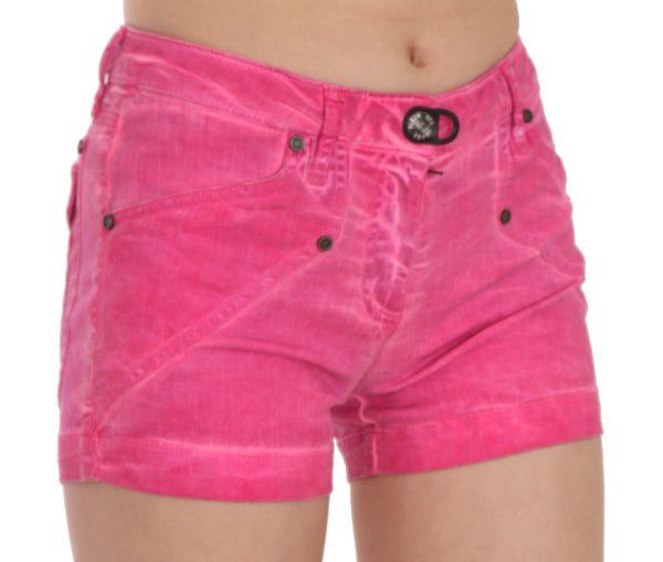 Chic Pink Mid Waist Mini Shorts PLEIN SUD