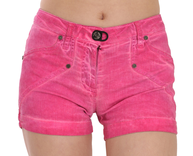 Chic Pink Mid Waist Mini Shorts PLEIN SUD