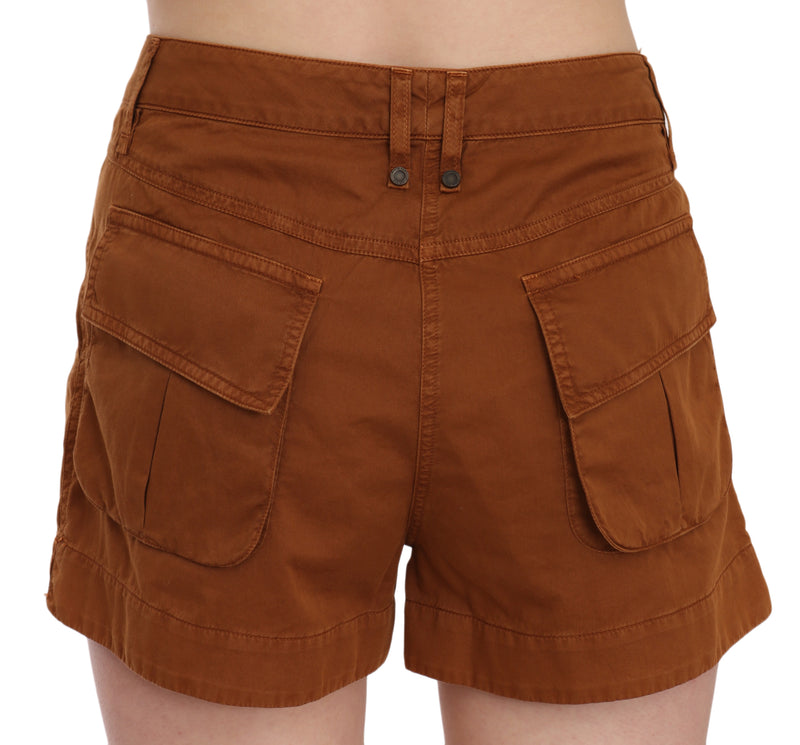 Chic Brown Mid Waist Mini Shorts PLEIN SUD