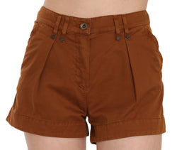 Chic Brown Mid Waist Mini Shorts PLEIN SUD