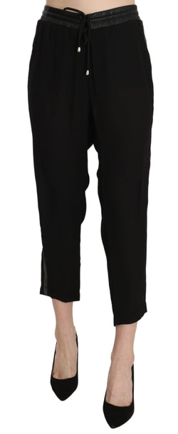 Chic High Waist Cropped Pants in Elegant Black Guess