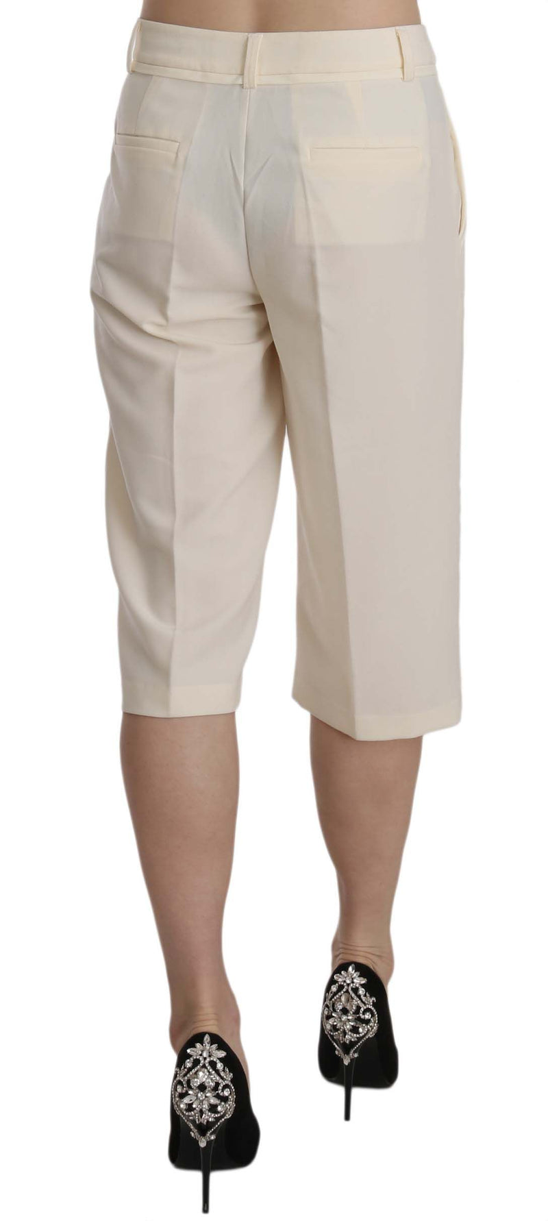 Elegant Straight Cropped Pants in Cream Silvian Heach