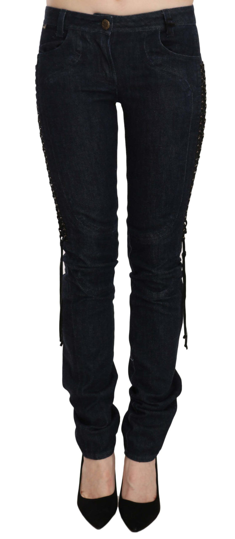 Elegant Low Waist Skinny Trousers Just Cavalli