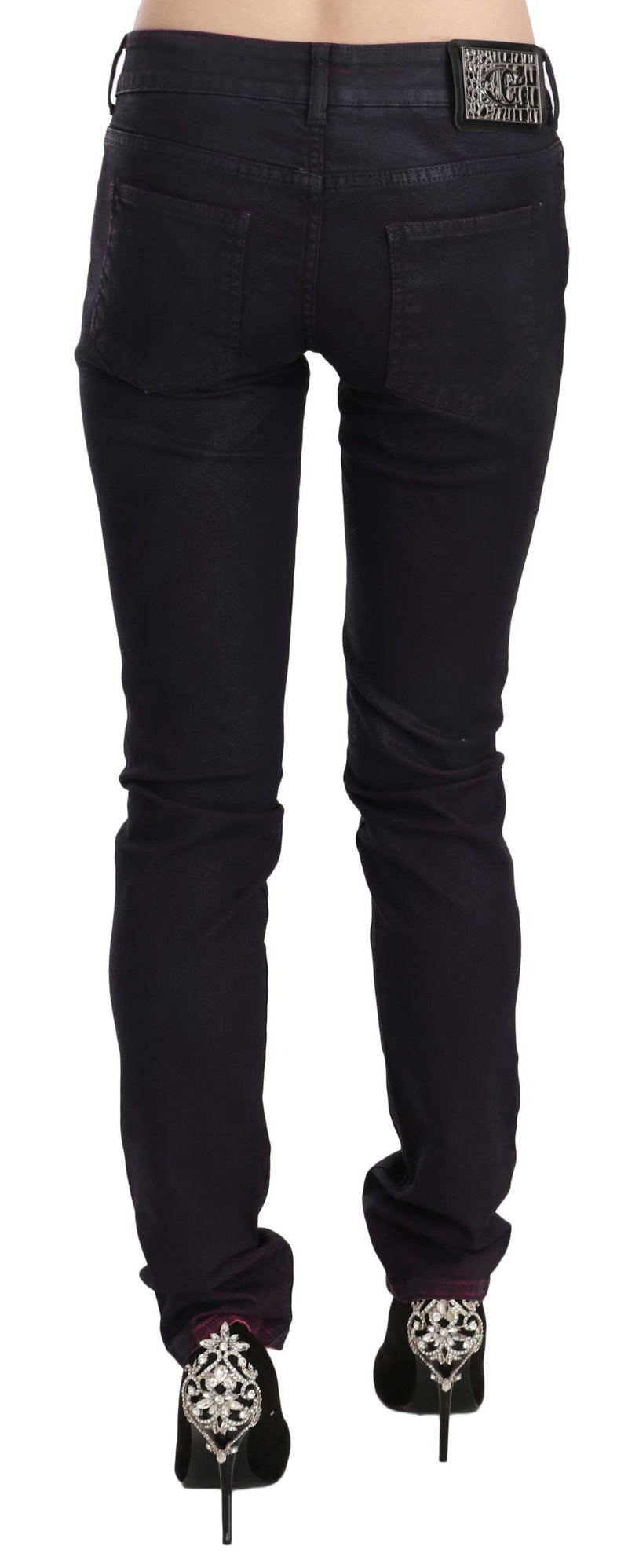 Chic Black Low Waist Skinny Denim Just Cavalli