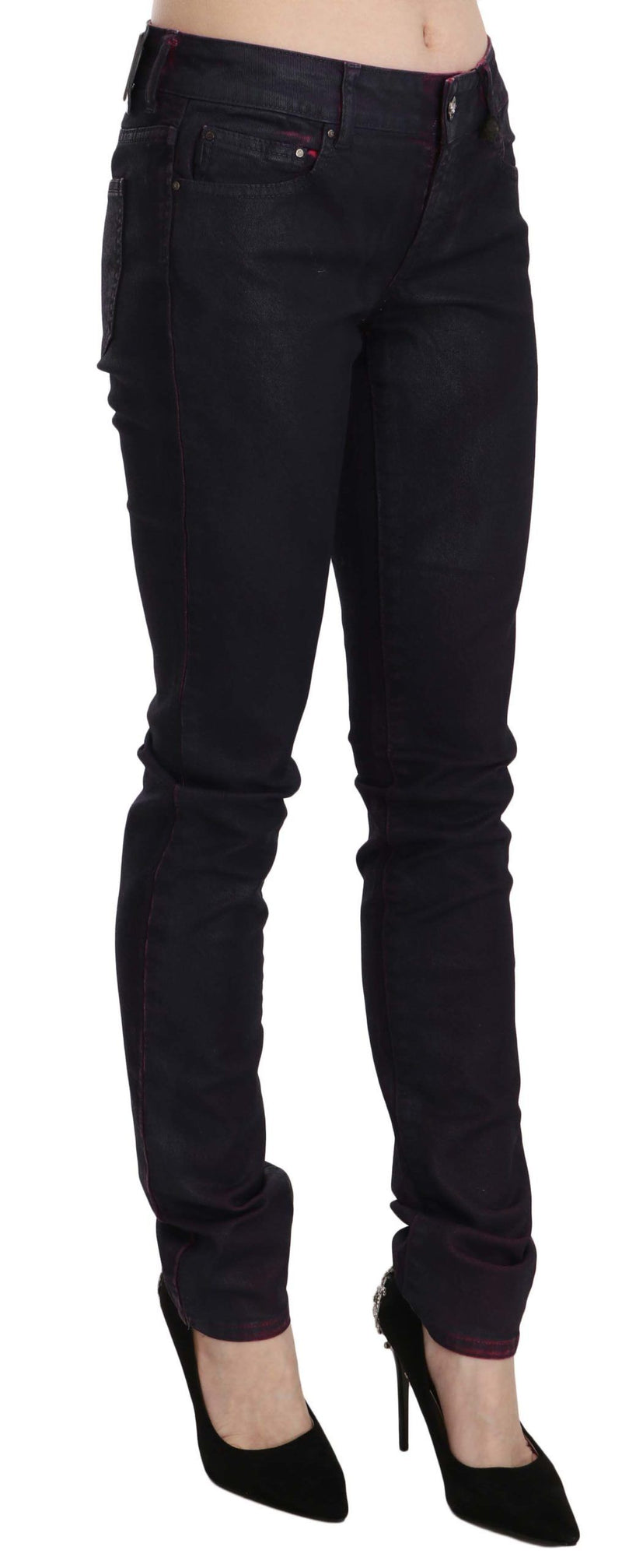 Chic Black Low Waist Skinny Denim Just Cavalli