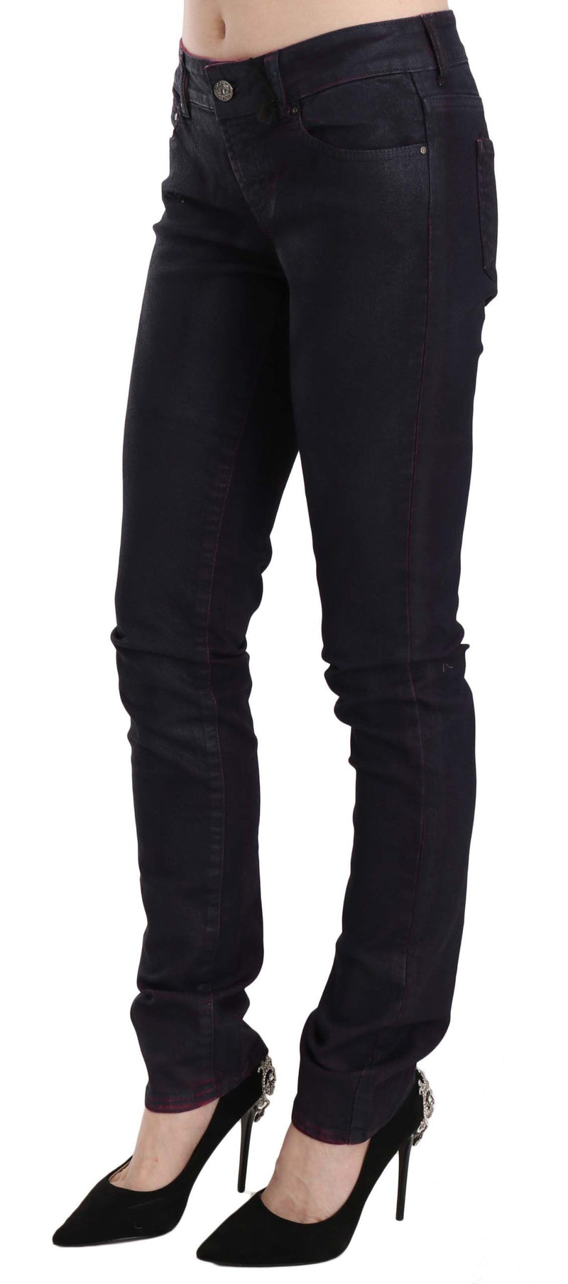 Chic Black Low Waist Skinny Denim Just Cavalli