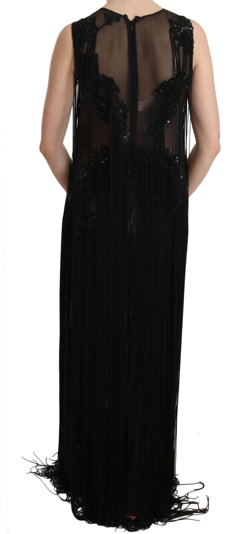 Sheer Sequined Maxi Elegance Dress John Richmond
