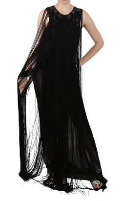 Sheer Sequined Maxi Elegance Dress John Richmond