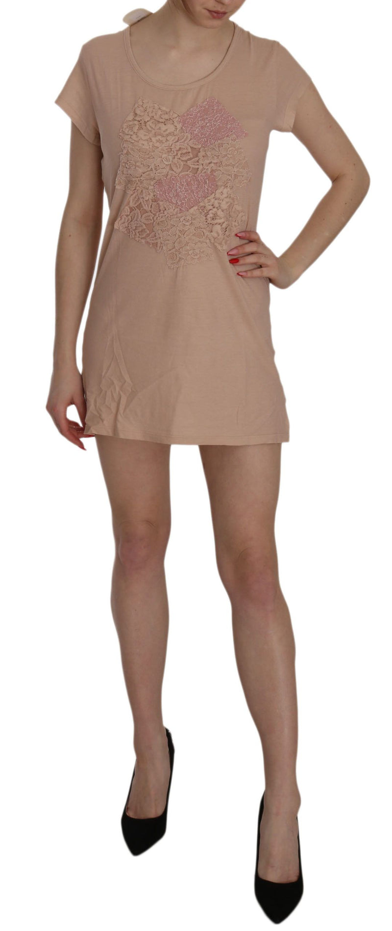 Pink Lace Shift Mini Dress - Elegance Unleashed PINK MEMORIES