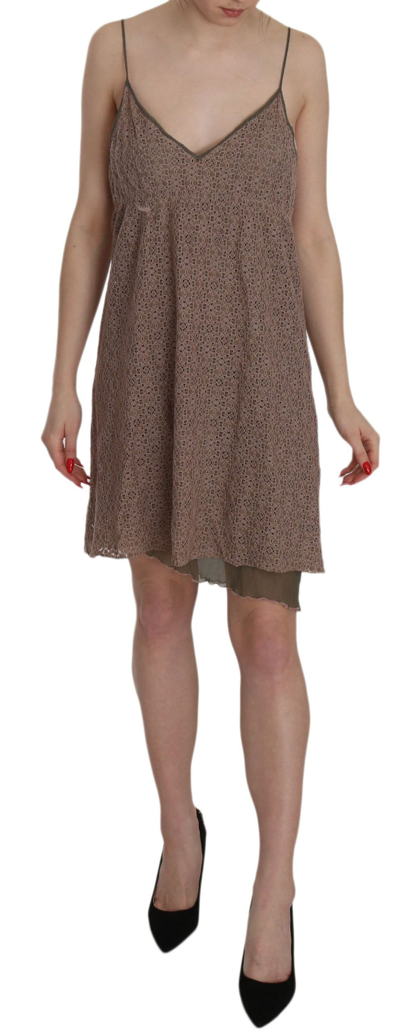 Chic Green A-Line Spaghetti Strap Mini Dress PINK MEMORIES