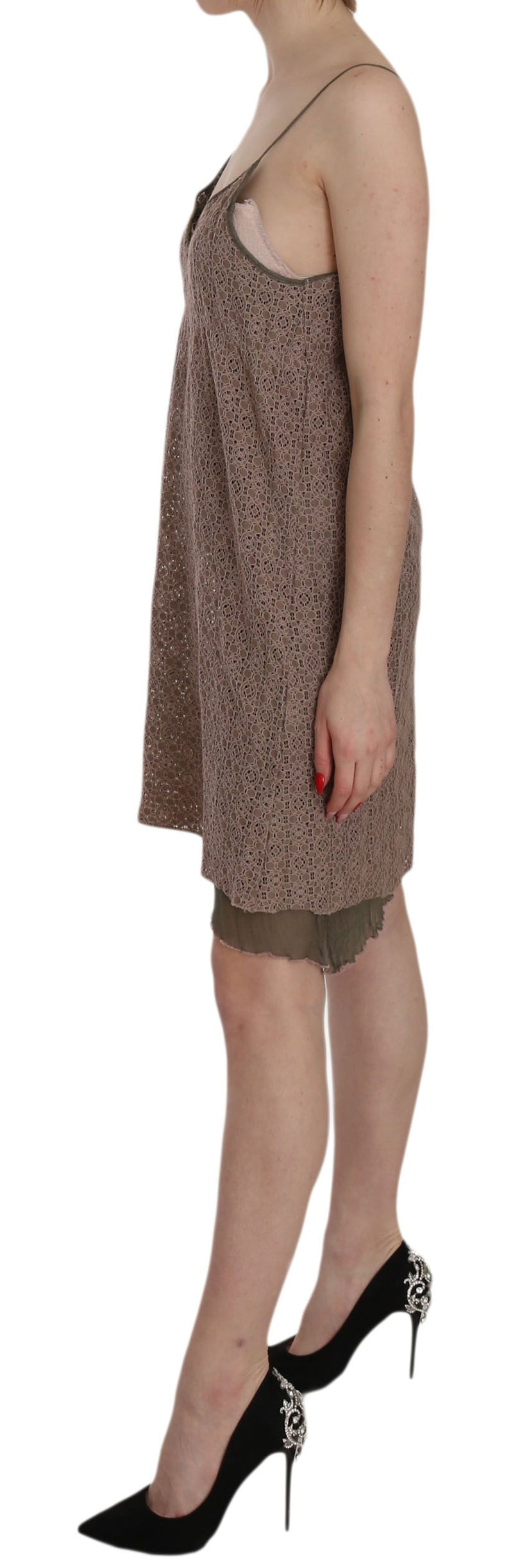 Chic Green A-Line Spaghetti Strap Mini Dress PINK MEMORIES