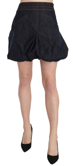 Chic Dark Blue A-Line Mini Skirt Exte