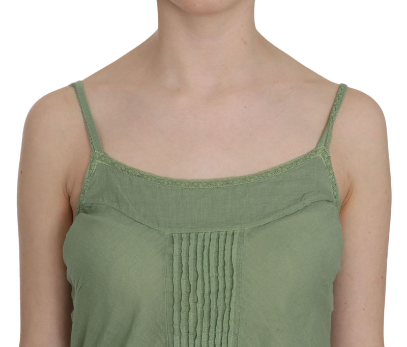 Emerald Silk Spaghetti Strap Tank Top PINK MEMORIES