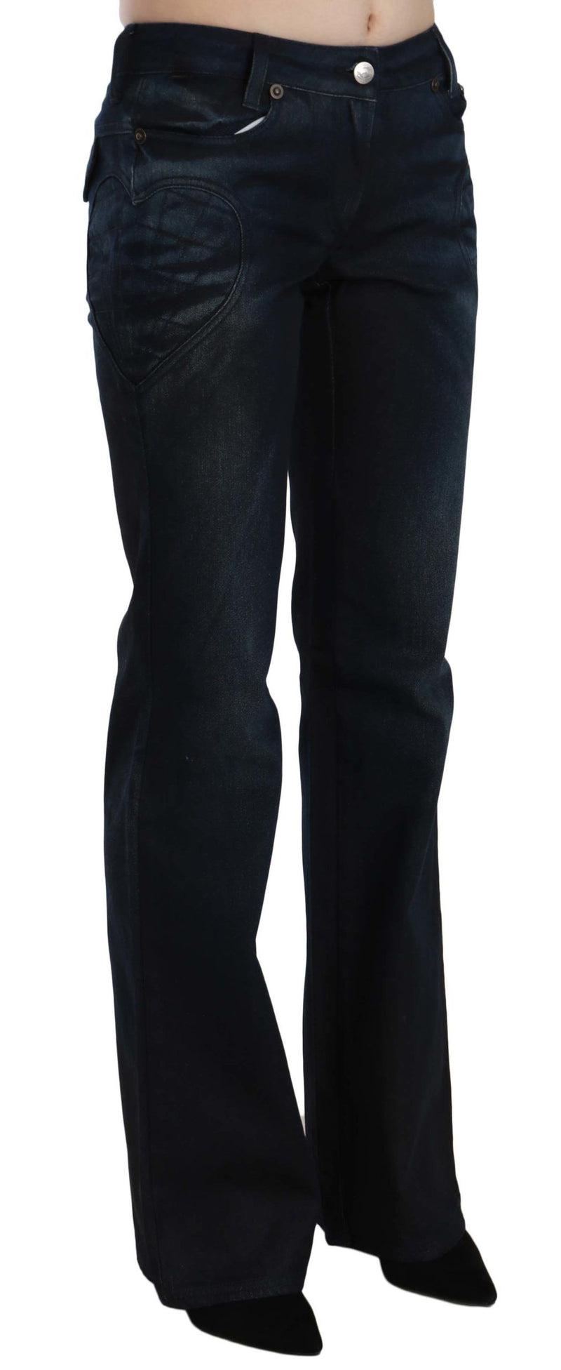 Chic Mid Waist Straight Denim Pants Just Cavalli