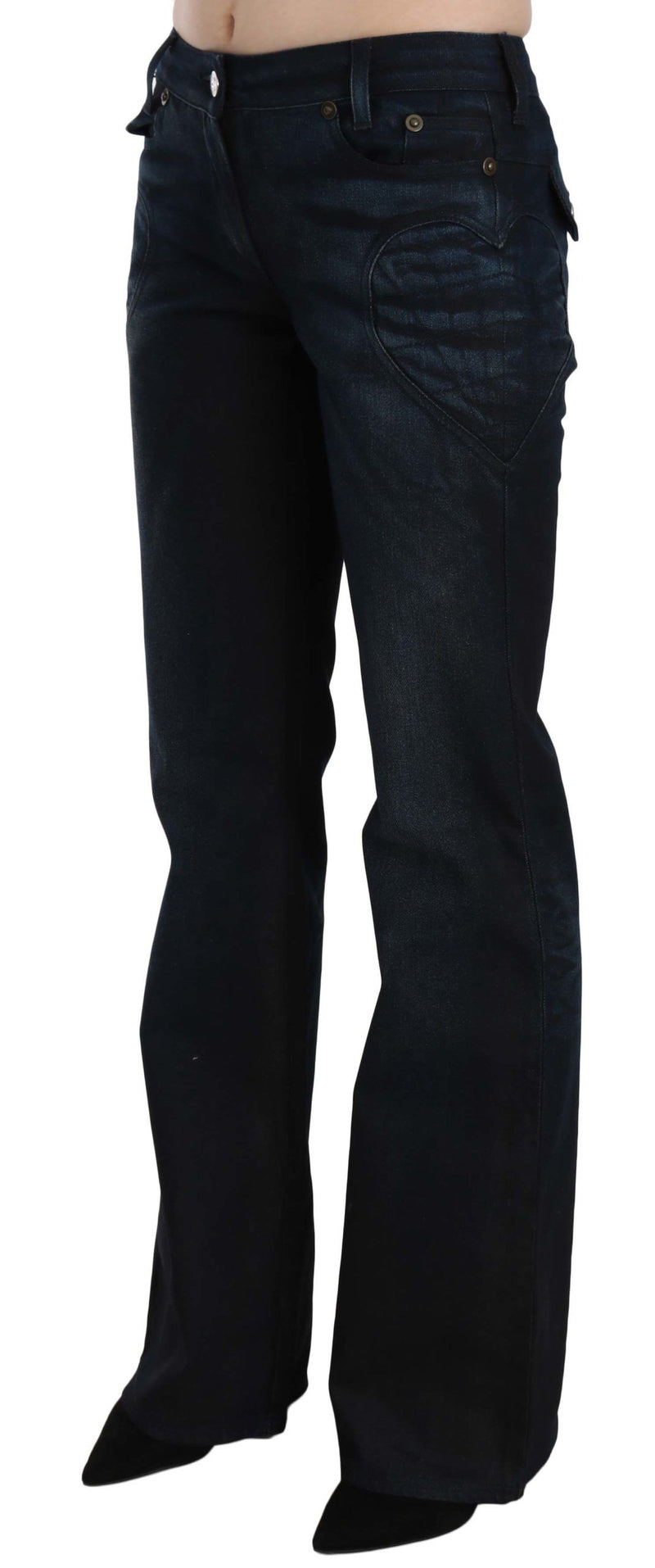 Chic Mid Waist Straight Denim Pants Just Cavalli