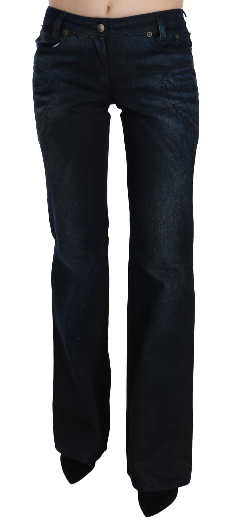 Chic Mid Waist Straight Denim Pants Just Cavalli