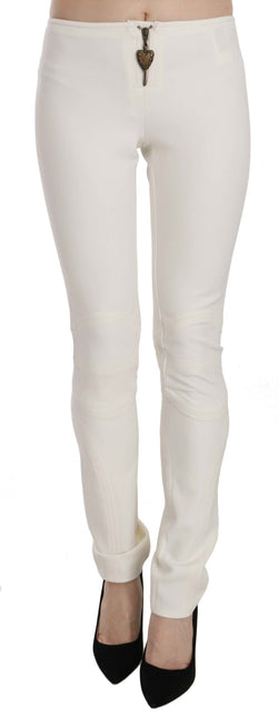 Elegant Mid Waist Skinny Dress Pants Just Cavalli