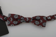 Elegant Bordeaux Silk Bow Tie Dolce & Gabbana