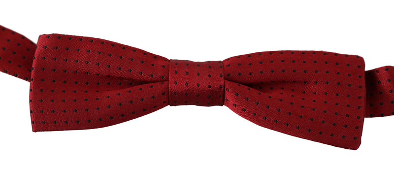 Elegant Red Dotted Silk Bow Tie Dolce & Gabbana