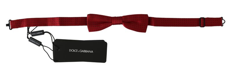 Elegant Red Dotted Silk Bow Tie Dolce & Gabbana