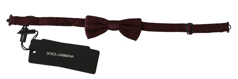 Elegant Silk Purple Dotted Bow Tie Dolce & Gabbana