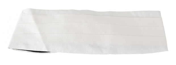 Elegant White Silk Cummerbund Dolce & Gabbana