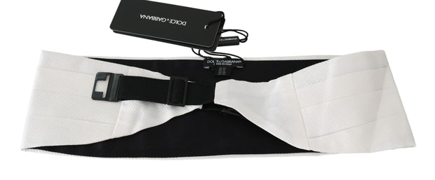 Elegant White Silk Cummerbund Dolce & Gabbana