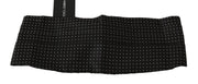 Elegant Black Dotted Silk Cummerbund Dolce & Gabbana