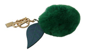 Elegant Tricolor Fur Ball Keychain Dolce & Gabbana