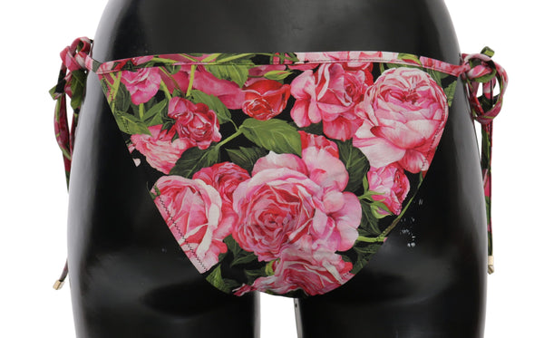 Elegant Rose Pattern Bikini Bottom Dolce & Gabbana