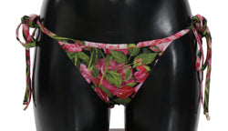 Elegant Rose Pattern Bikini Bottom Dolce & Gabbana