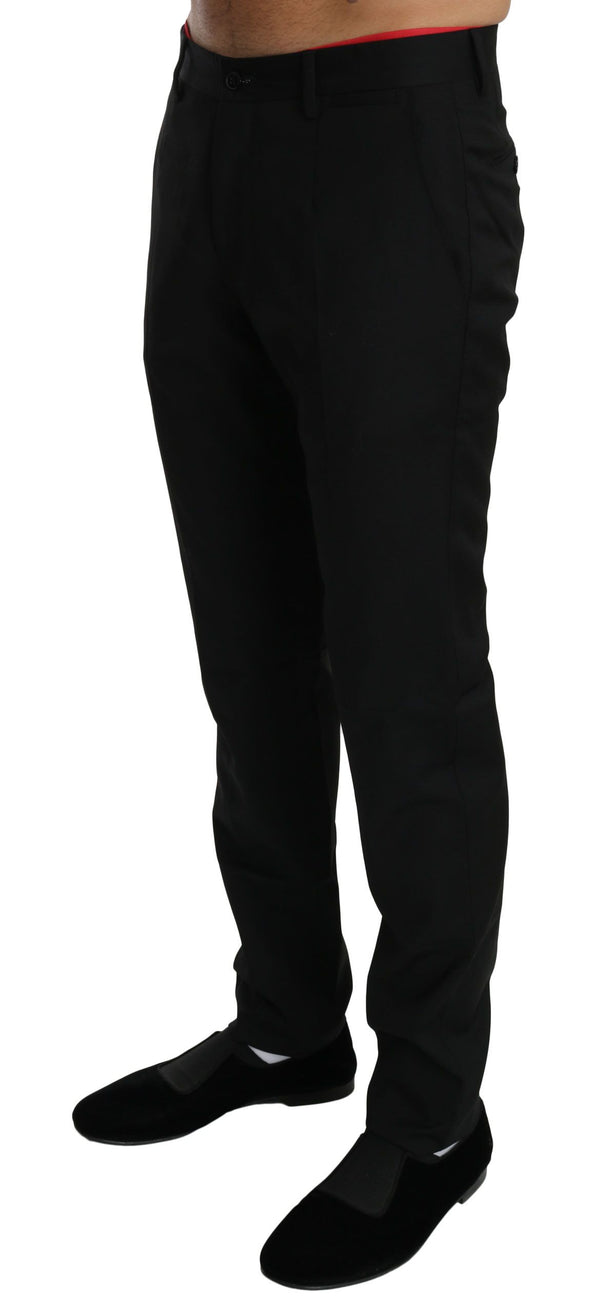 Elegant Black Wool Dress Pants Dolce & Gabbana