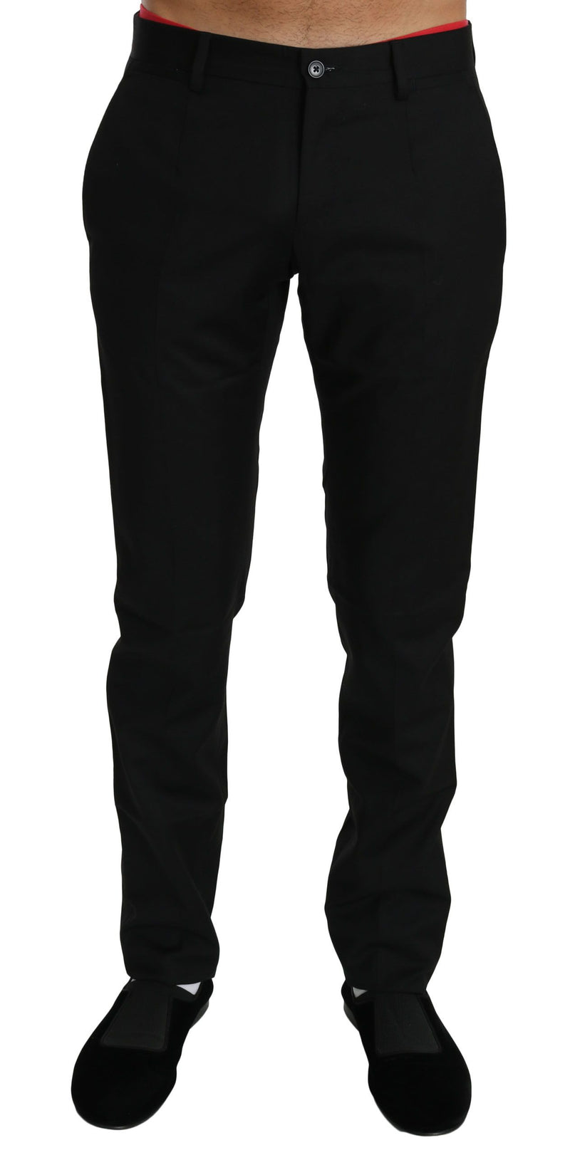 Elegant Black Wool Dress Pants Dolce & Gabbana