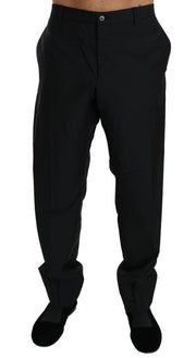 Elegant Black Virgin Wool Dress Pants Dolce & Gabbana