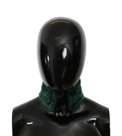 Luxurious Green Lambskin Scarf for Women Dolce & Gabbana